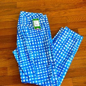 Lilly Pulitzer Blue and White Cropped Pants